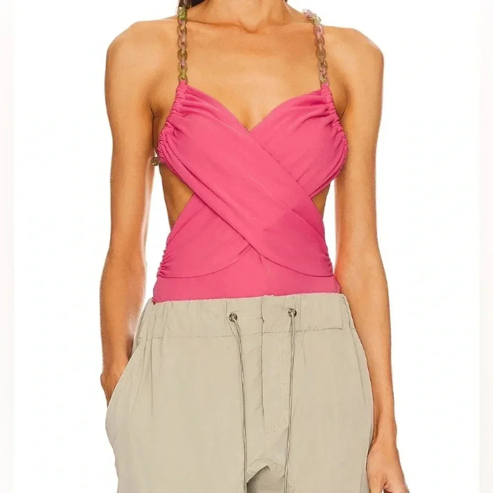 Siouxsie Bodysuit in Hot Pink DUNDAS x REVOLVE